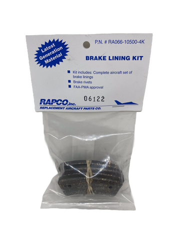 Rapco RA066-10500-4K Brake Lining Kit - 4 Pack